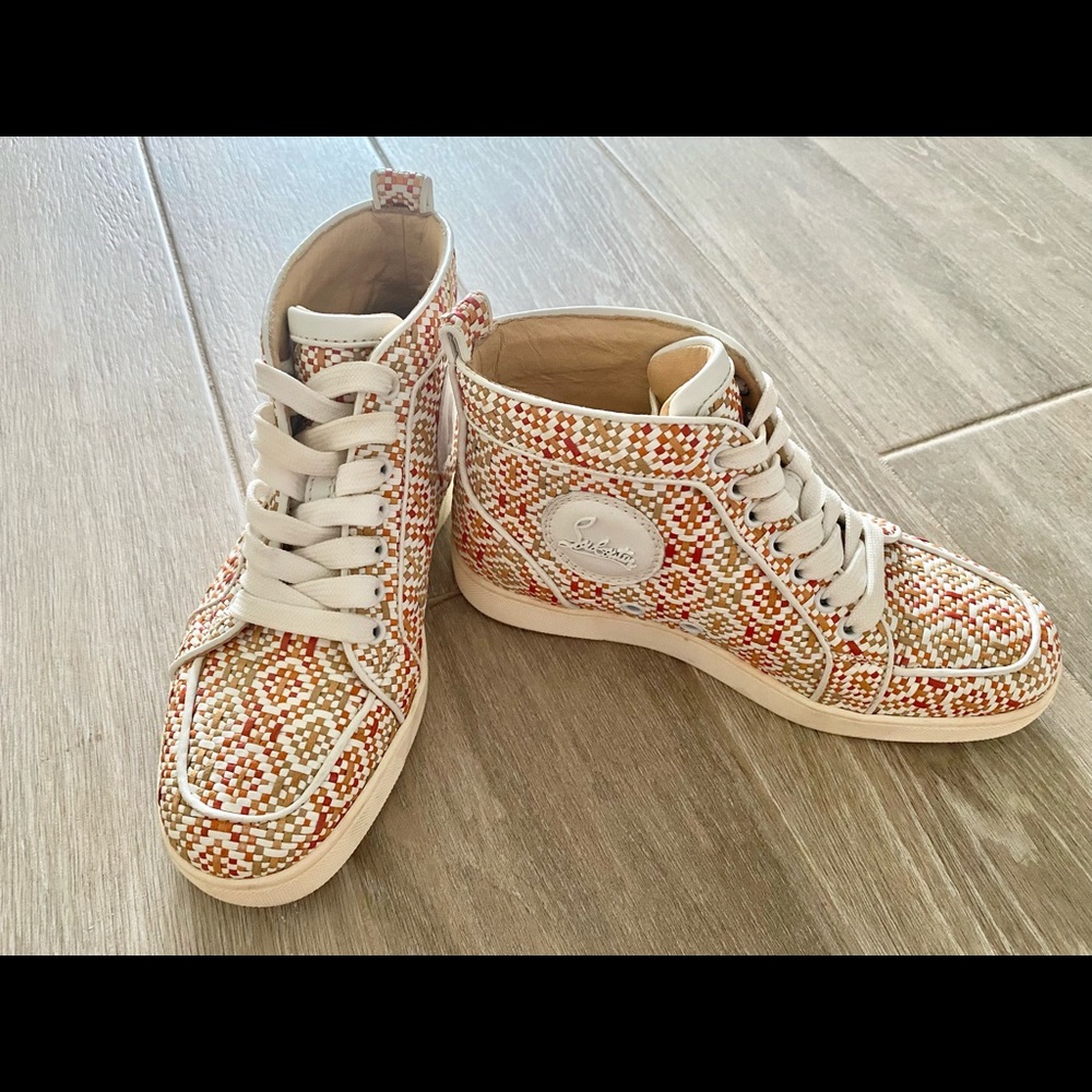 Christian Louboutin woven leather sneakers